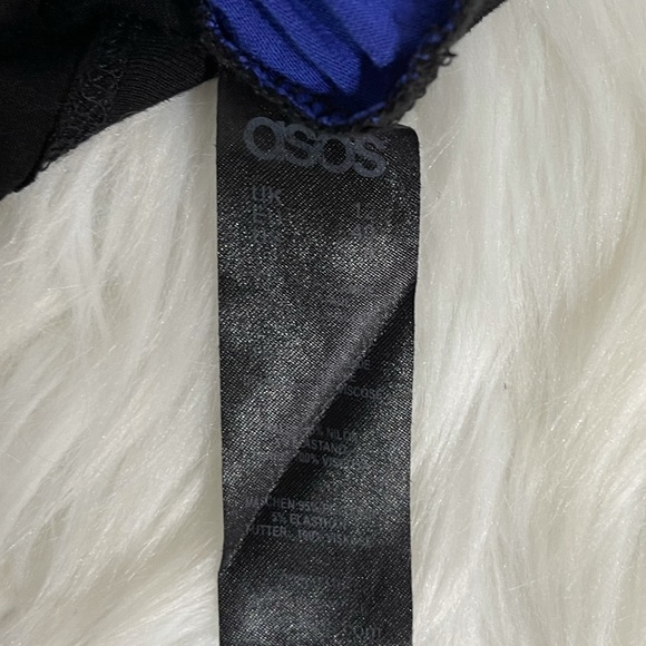 ASOS Black sheer top with black & blue undercover - Picture 7 of 8